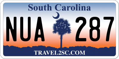 SC license plate NUA287