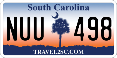 SC license plate NUU498