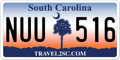 SC license plate NUU516