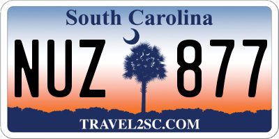SC license plate NUZ877