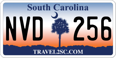 SC license plate NVD256