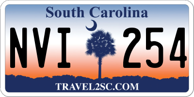 SC license plate NVI254