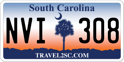 SC license plate NVI308