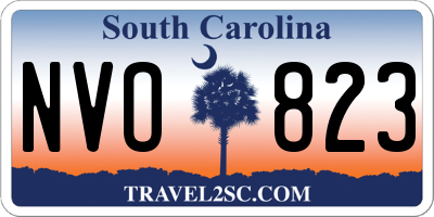 SC license plate NVO823