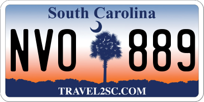 SC license plate NVO889