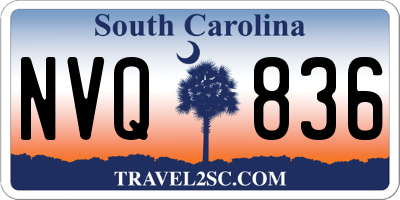 SC license plate NVQ836