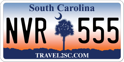 SC license plate NVR555