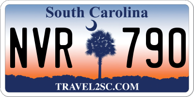 SC license plate NVR790