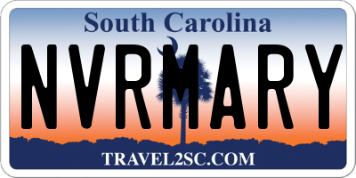 SC license plate NVRMARY