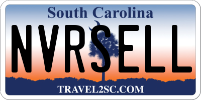 SC license plate NVRSELL