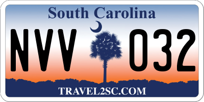 SC license plate NVV032
