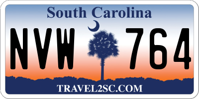 SC license plate NVW764