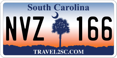 SC license plate NVZ166