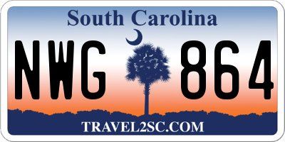 SC license plate NWG864