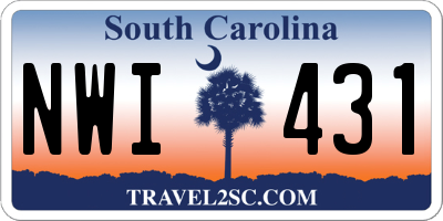 SC license plate NWI431