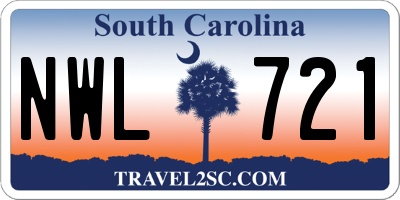 SC license plate NWL721