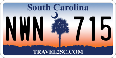 SC license plate NWN715