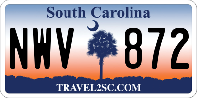 SC license plate NWV872