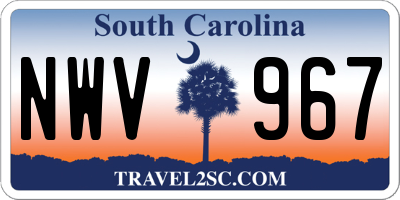 SC license plate NWV967