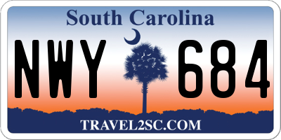 SC license plate NWY684
