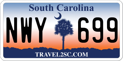 SC license plate NWY699