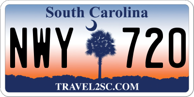 SC license plate NWY720