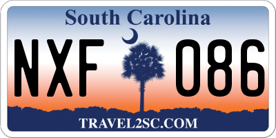 SC license plate NXF086