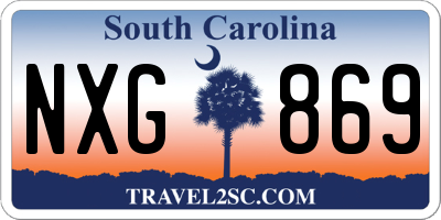 SC license plate NXG869
