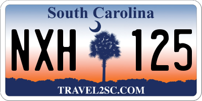 SC license plate NXH125