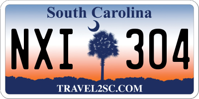 SC license plate NXI304