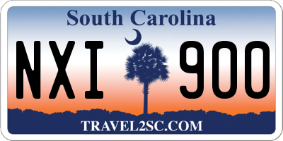 SC license plate NXI900