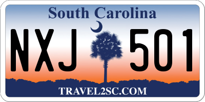 SC license plate NXJ501