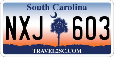 SC license plate NXJ603