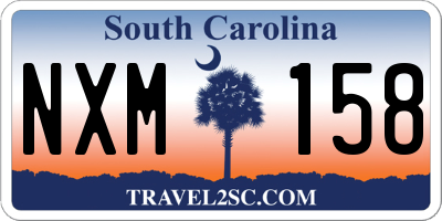 SC license plate NXM158