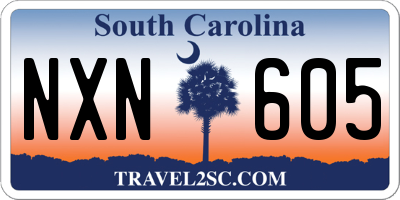 SC license plate NXN605