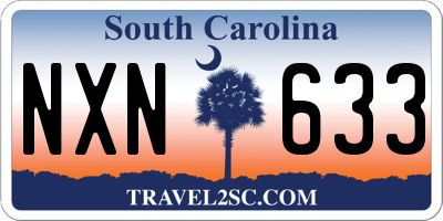 SC license plate NXN633