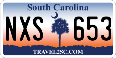 SC license plate NXS653