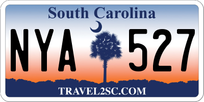 SC license plate NYA527