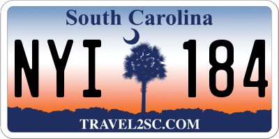 SC license plate NYI184