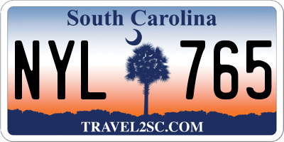SC license plate NYL765