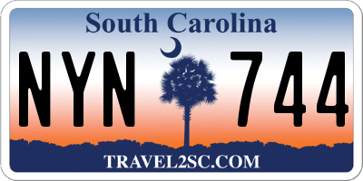 SC license plate NYN744