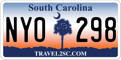 SC license plate NYO298