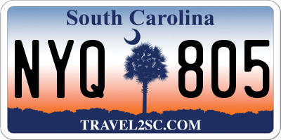 SC license plate NYQ805
