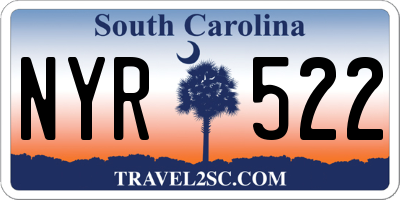 SC license plate NYR522