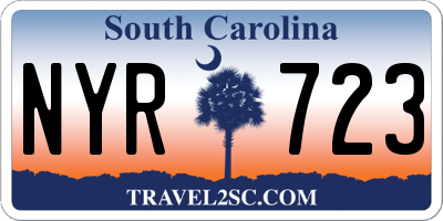 SC license plate NYR723