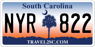 SC license plate NYR822