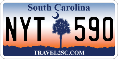 SC license plate NYT590