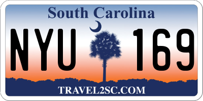 SC license plate NYU169