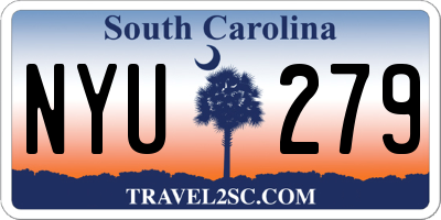 SC license plate NYU279