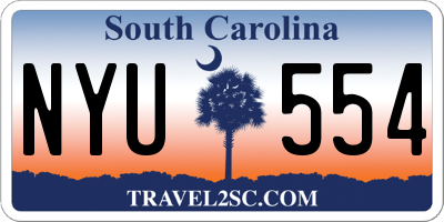 SC license plate NYU554